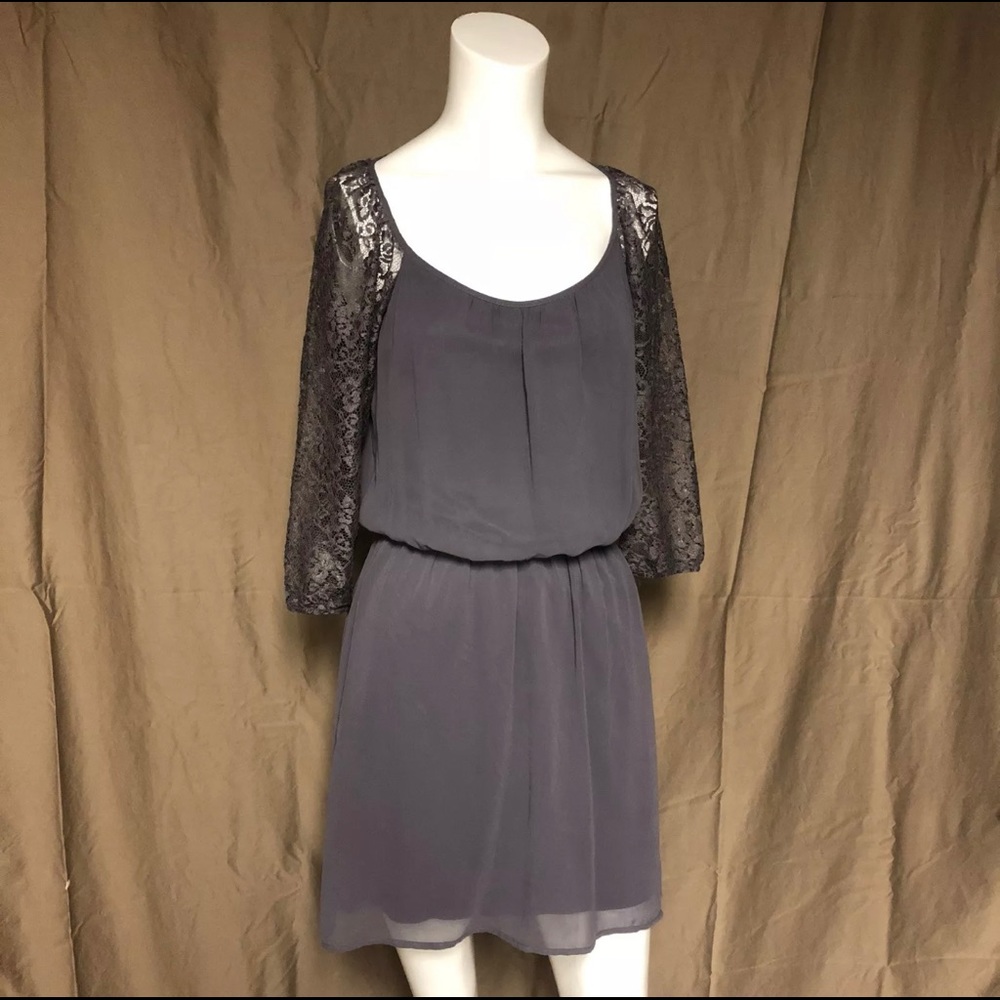 Speechless Lace Dress Gray